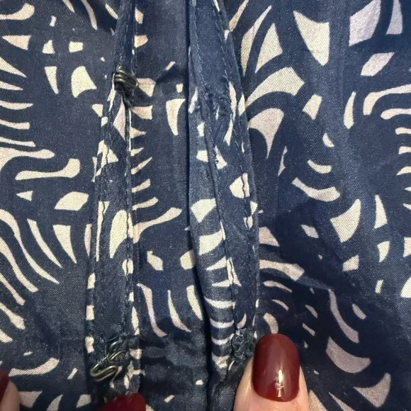 Apiece Apart Isla Wide Leg Jumpsuit 100% Silk Block Print Size 2 - Picture 10 of 16